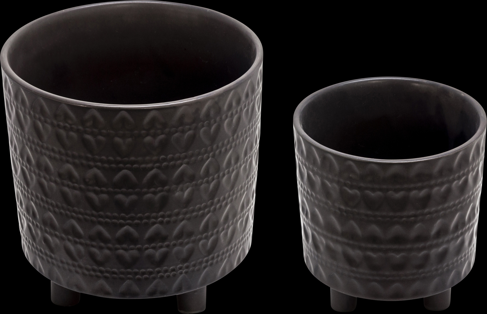 Nellda Black Planter, Set of 2 - Thumbnail - Image 1