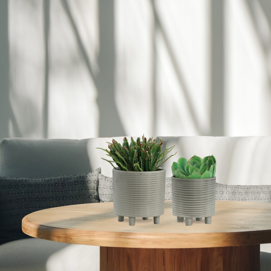 Nellda Silver Planter, Set of 2 - Thumbnail - Image 2