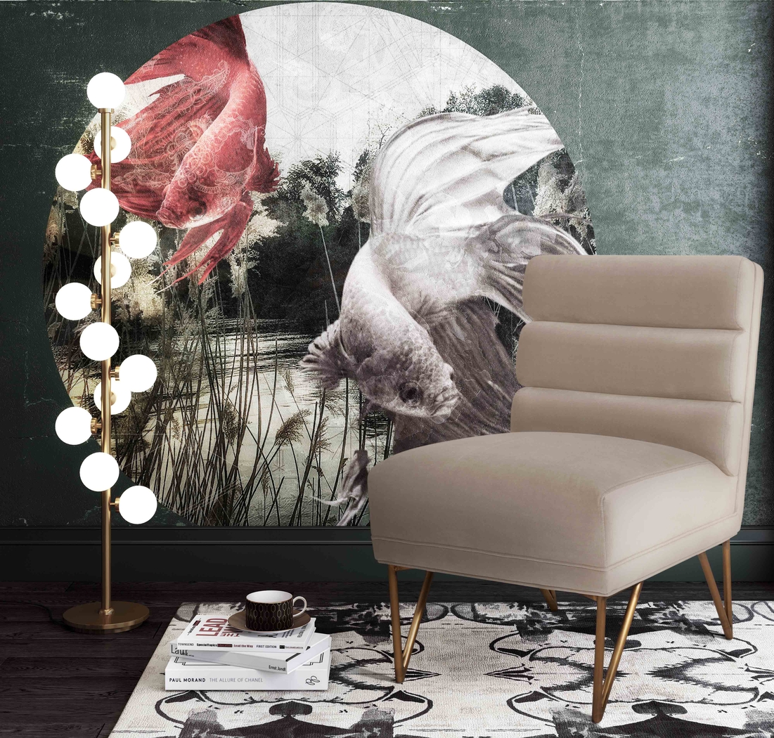 Nellie Elle Cream Accent Chair - Thumbnail - Image 6