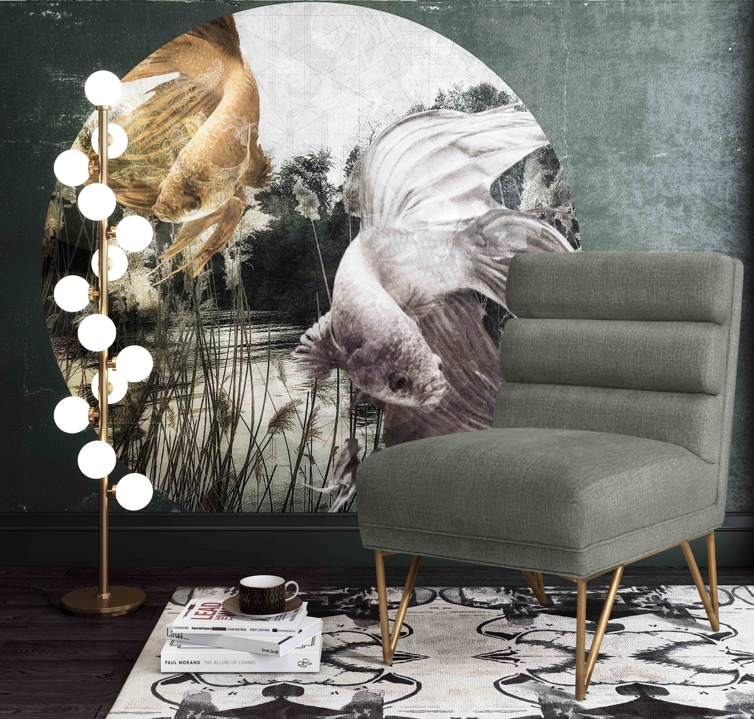 Nellie Elle Gray Accent Chair - Thumbnail - Image 6