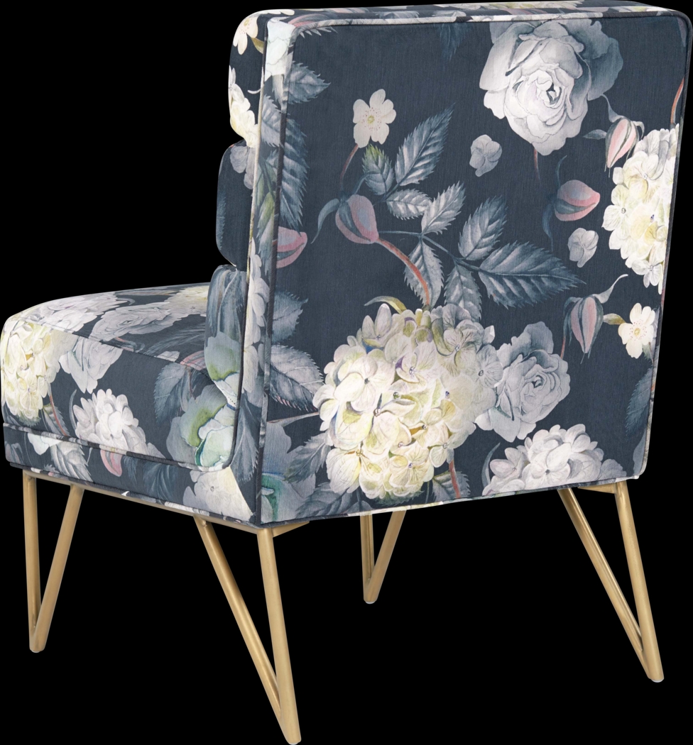 Nellie Elle Navy Accent Chair - Thumbnail - Image 3