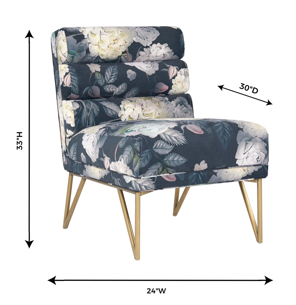 Nellie Elle Navy Accent Chair - Thumbnail - Image 5