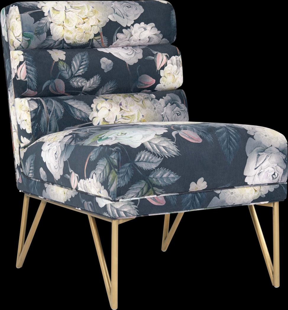 Nellie Elle Navy Accent Chair - Thumbnail - Image 1