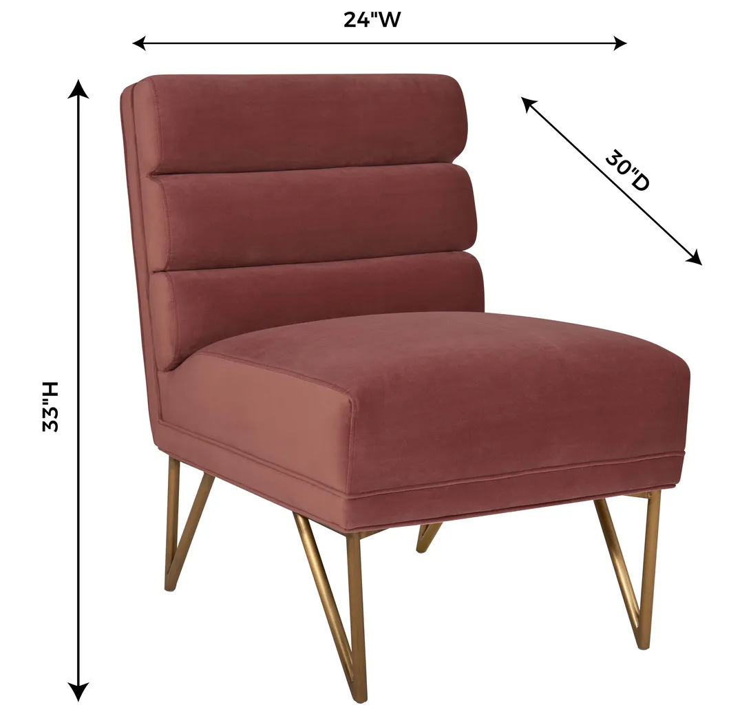 Nellie Elle Salmon Accent Chair - Thumbnail - Image 5