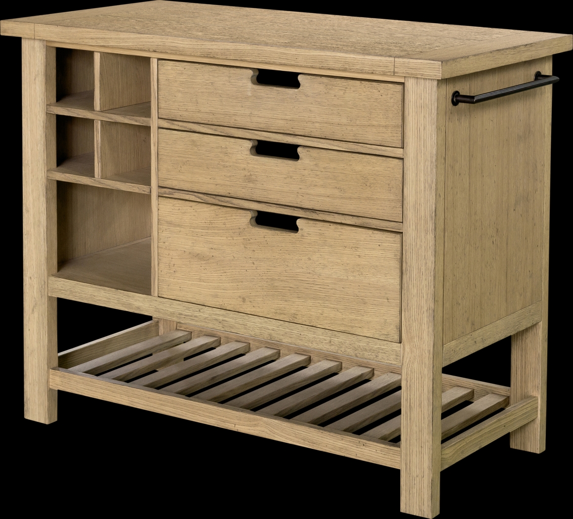 Nelligan Brown Kitchen Cart - Thumbnail - Image 3