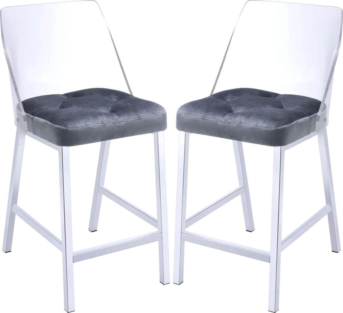 Nelton Gray Counter Height Stool (Set of 2) - Thumbnail - Image 1