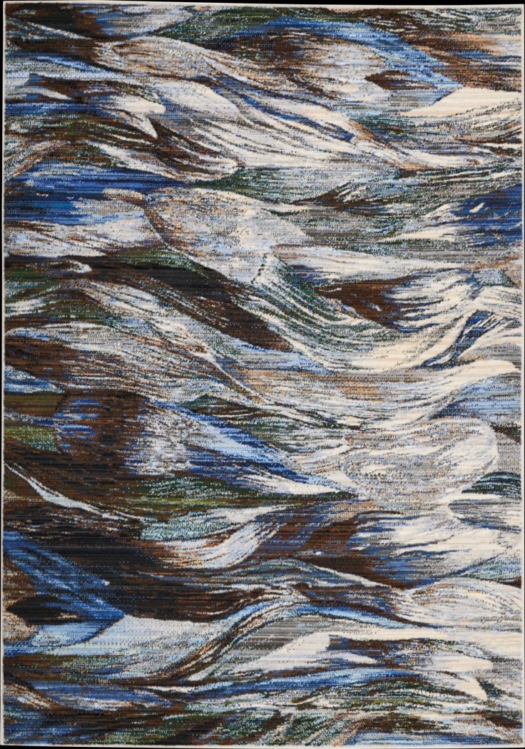Nelwin Blue 5'6 x 8' Rug - Thumbnail - Image 1