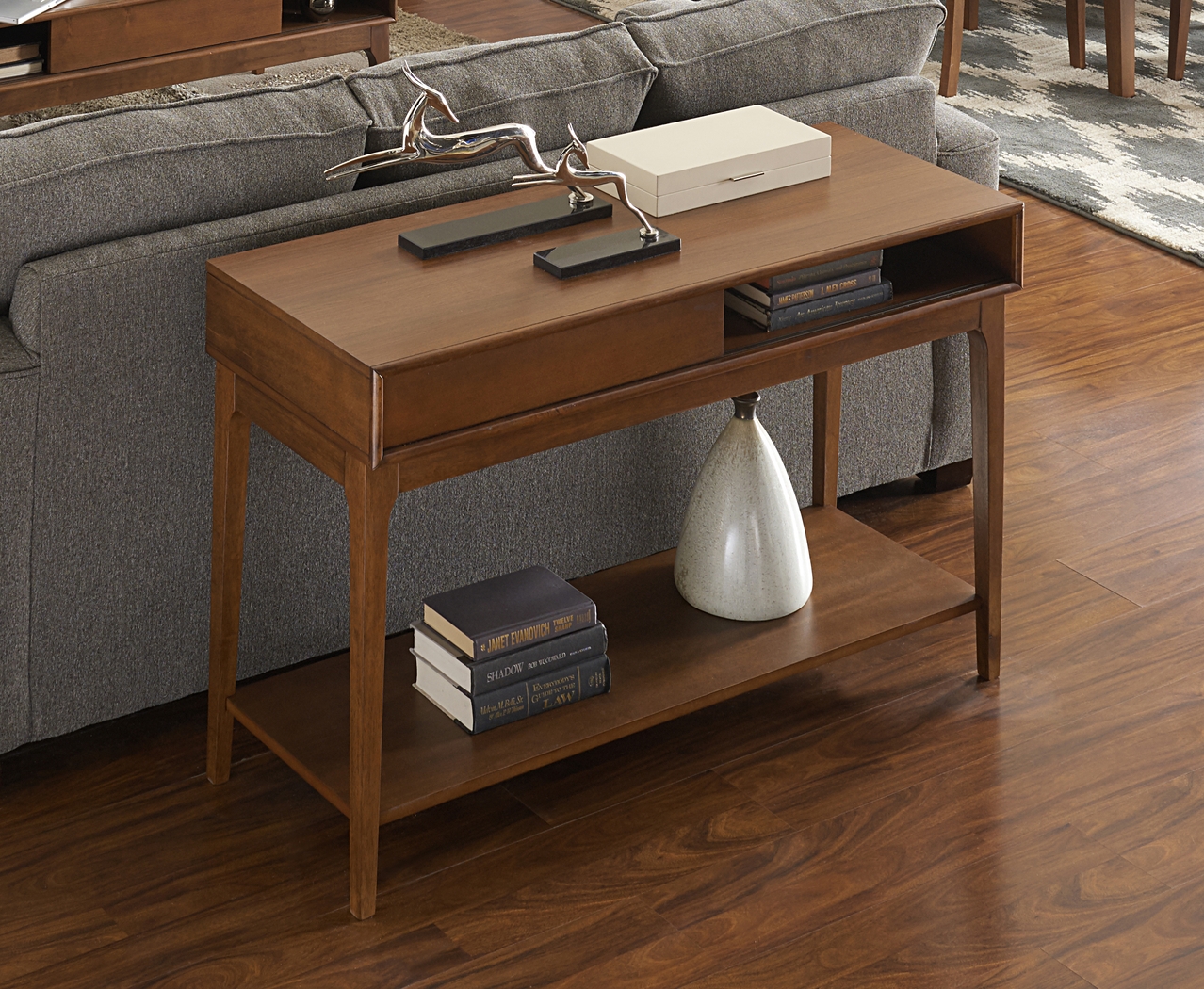 Nelwood Brown Sofa Table - Thumbnail - Image 2