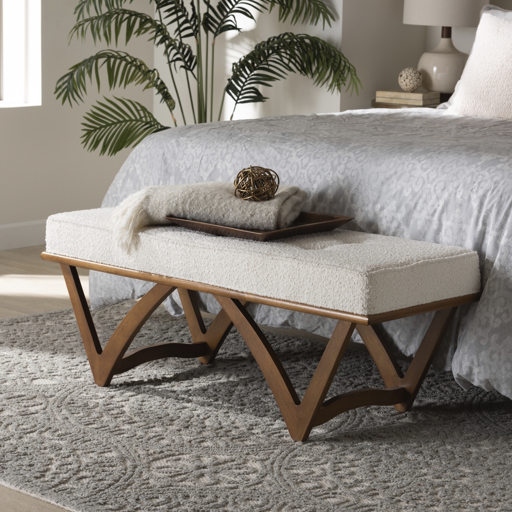 Nemasket Cream Accent Bench - Thumbnail - Image 2