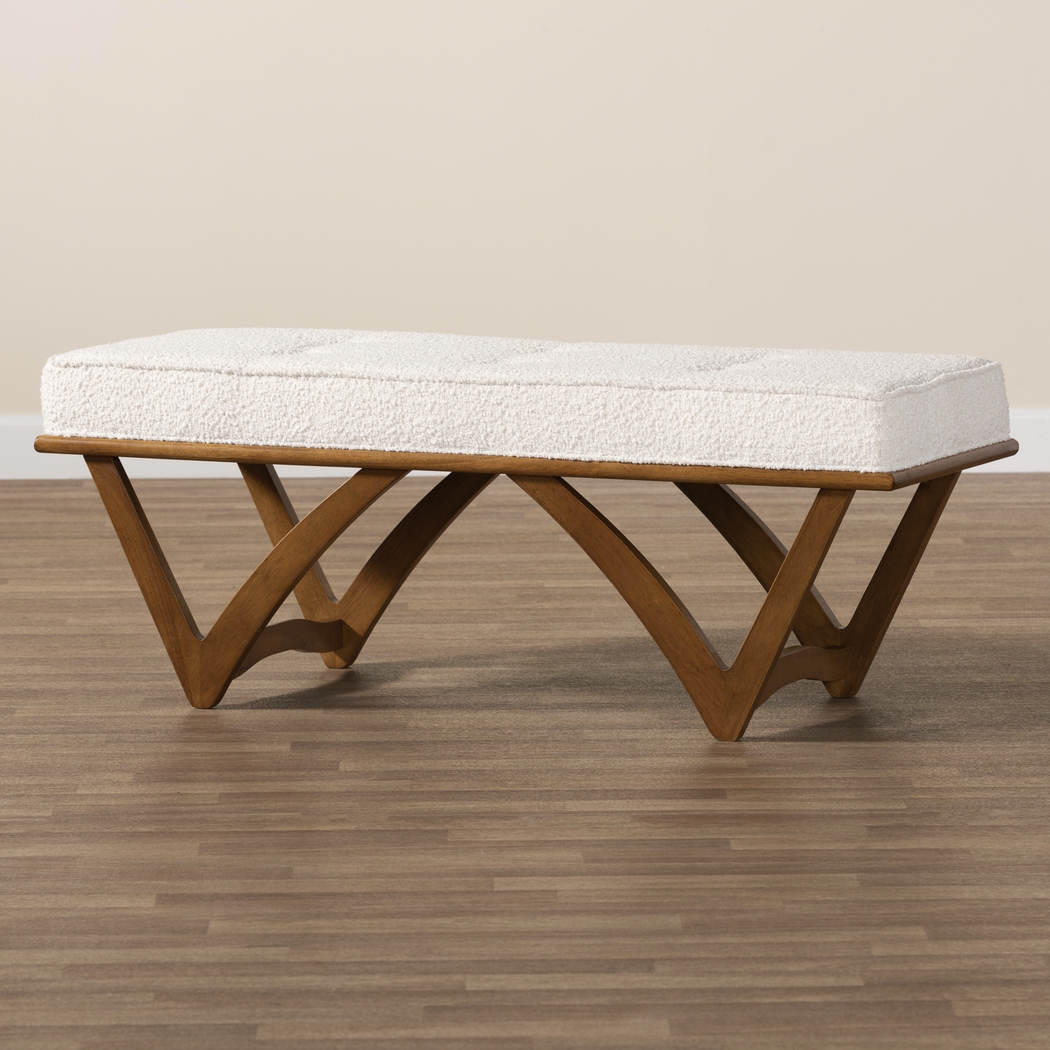 Nemasket Cream Accent Bench - Thumbnail - Image 3