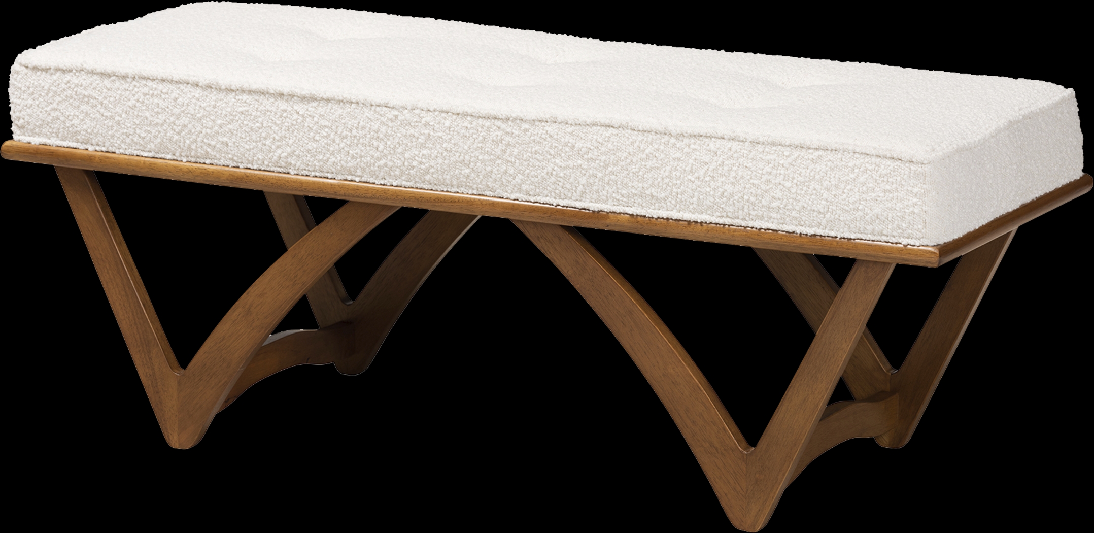 Nemasket Cream Accent Bench - Thumbnail - Image 1