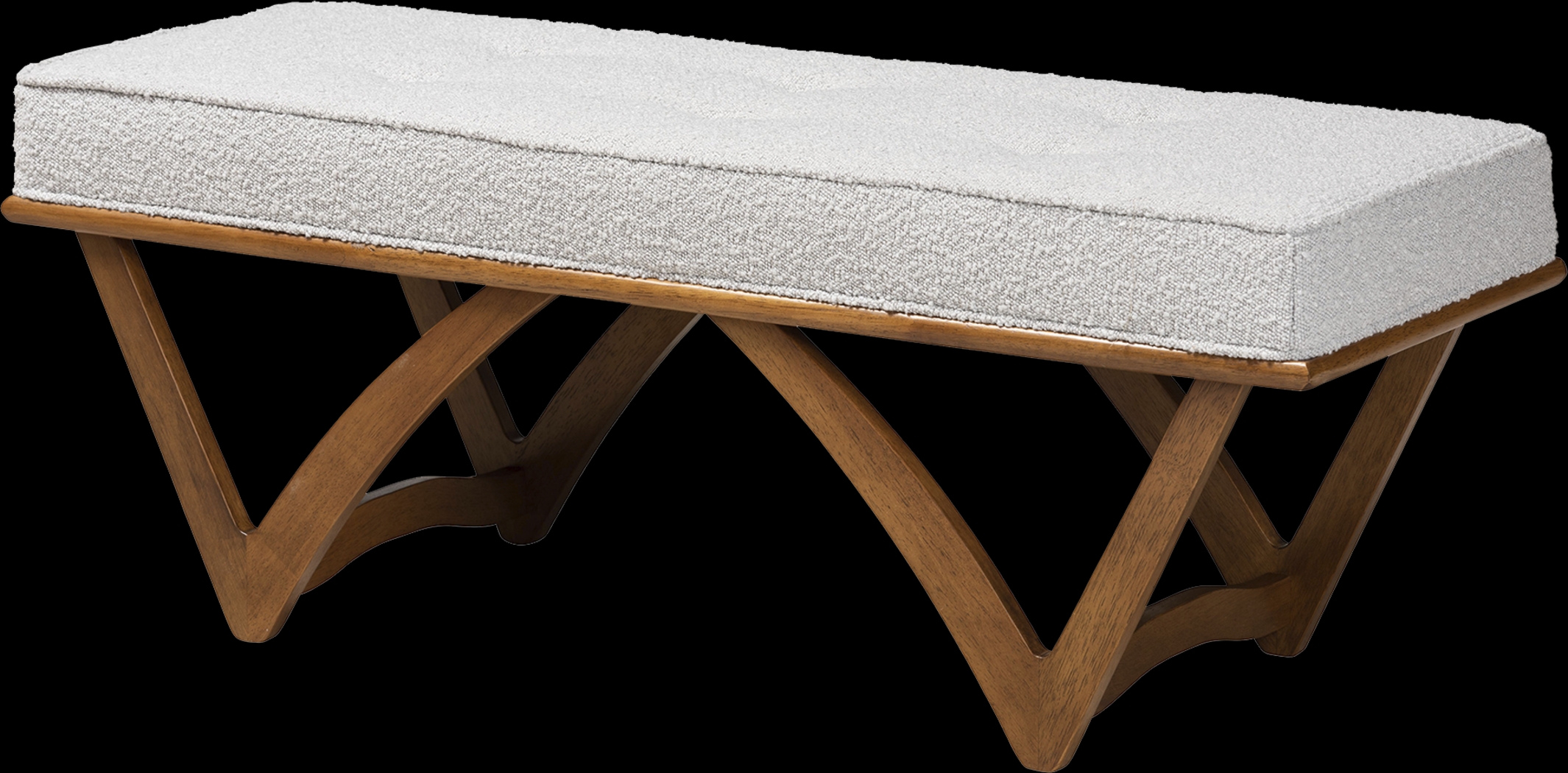 Nemasket Light Gray Accent Bench - Thumbnail - Image 1