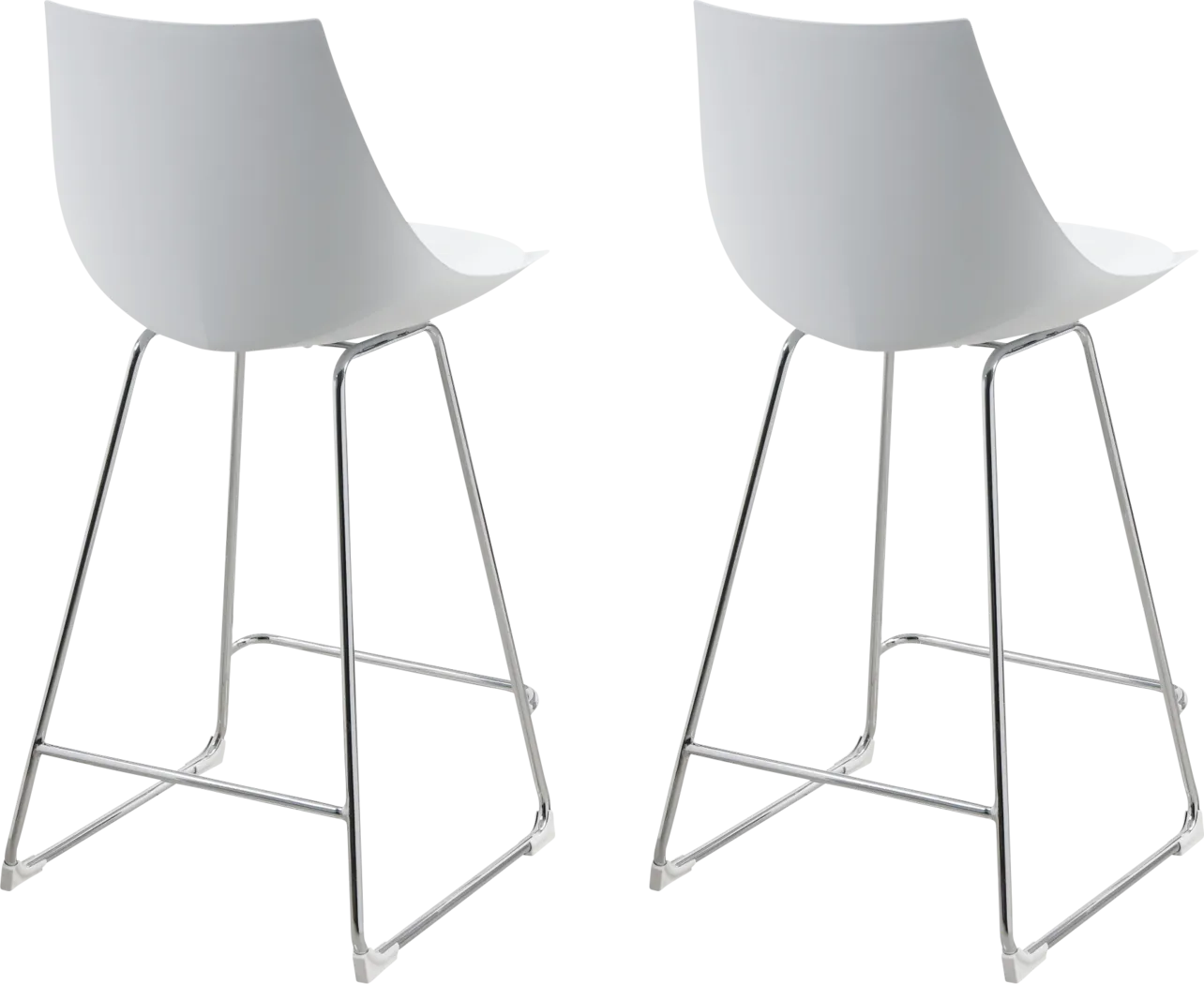 Neoway White Counter Height Stool, Set of 2 - Thumbnail - Image 4