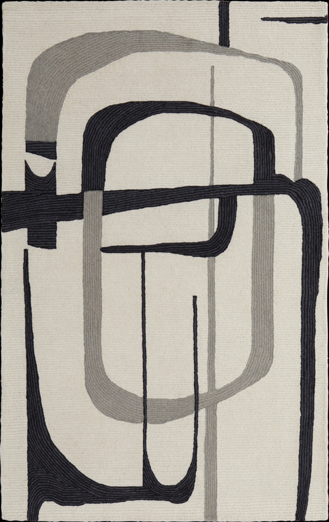 Nerida Ivory/Black 8' x 10' Rug - Thumbnail - Image 1