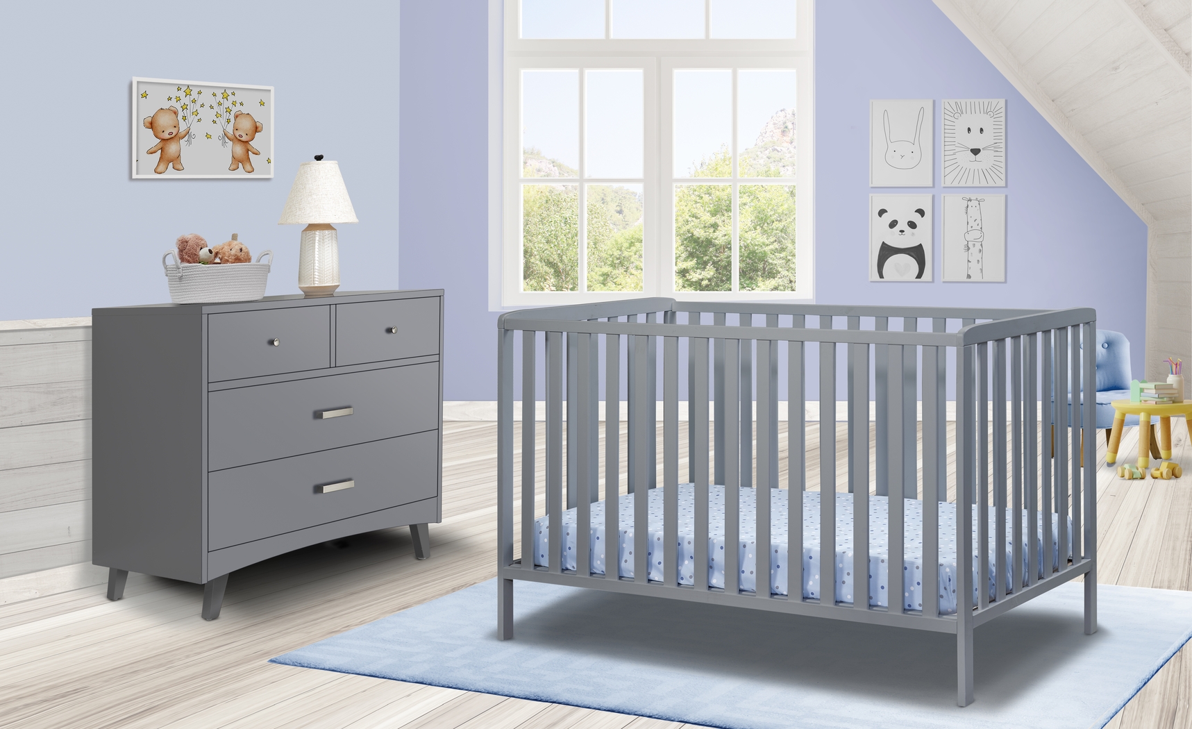 Nerio Gray Crib - Thumbnail - Image 2