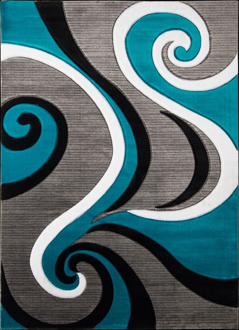 Nermina Turquoise 7'8 x 10'2 Rug - Thumbnail - Image 1