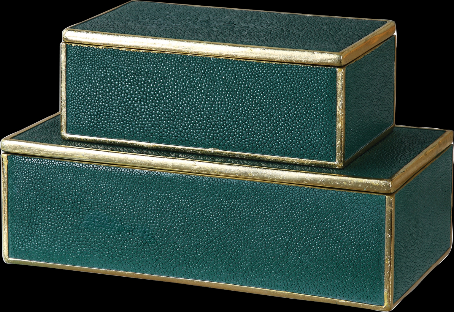 Neshota Green Decorative Box, Set of 2 - Thumbnail - Image 1