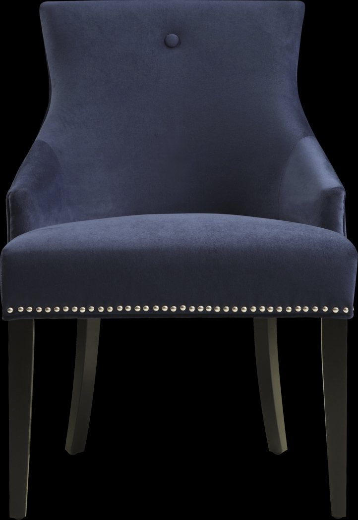 Neveah Navy Dining Chair - Thumbnail - Image 2