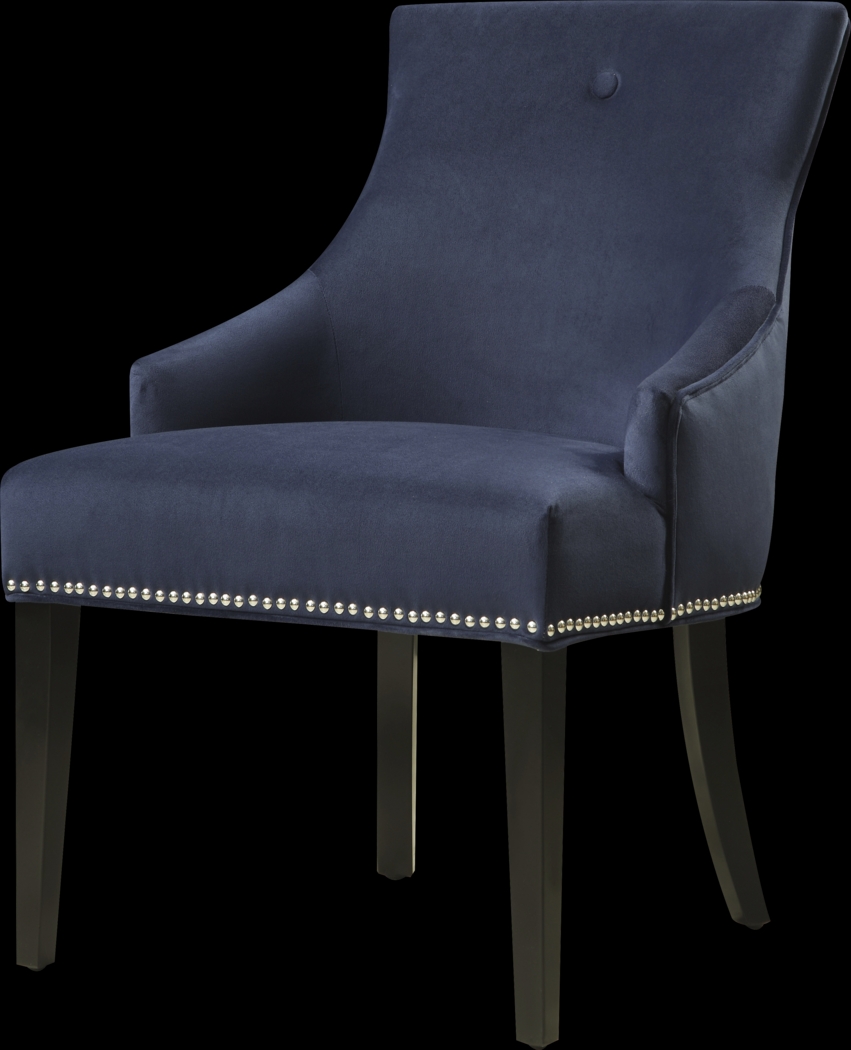 Neveah Navy Dining Chair - Thumbnail - Image 3
