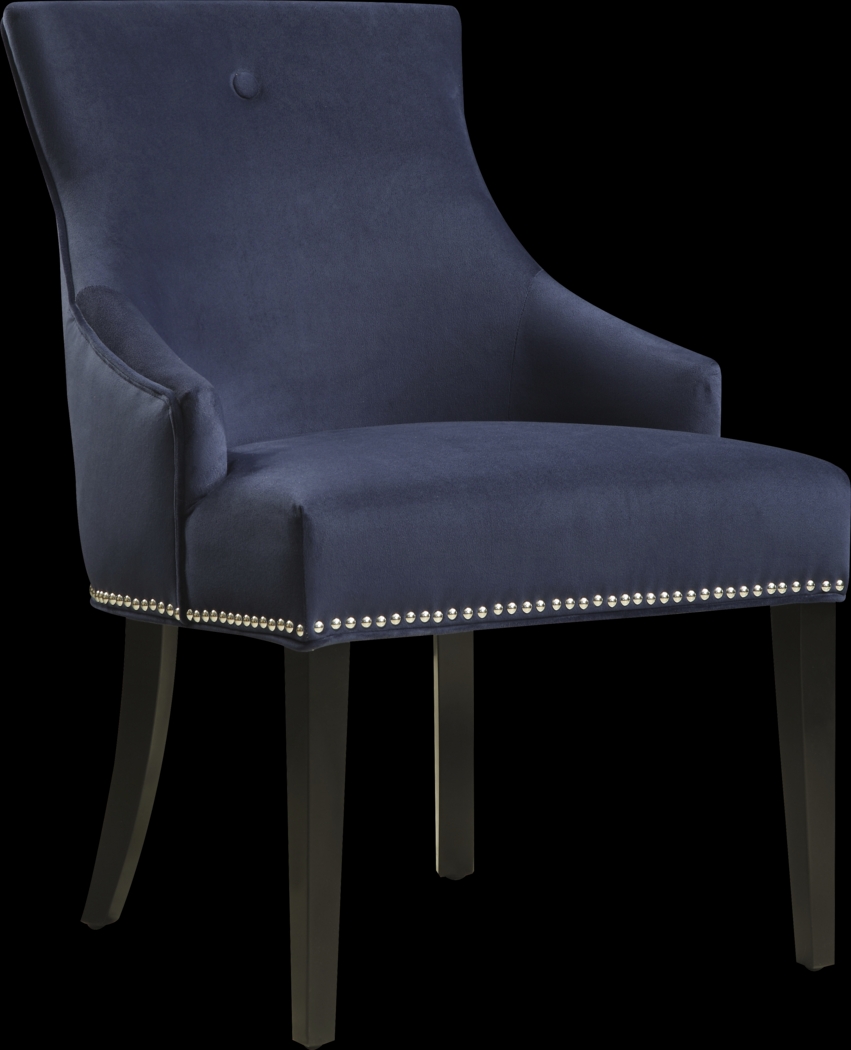 Neveah Navy Dining Chair - Thumbnail - Image 1
