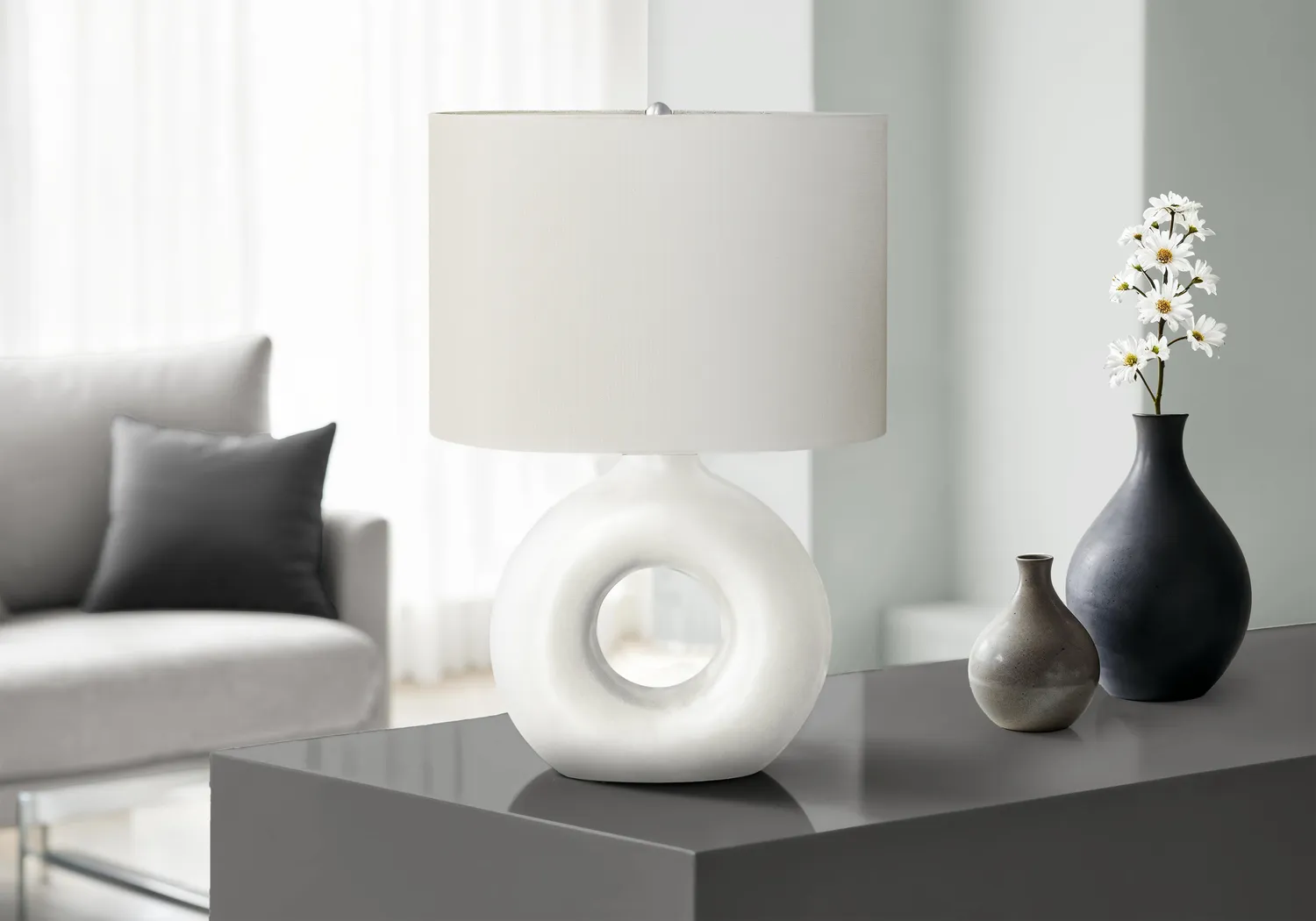 Neveux Shade White Lamp - Thumbnail - Image 3