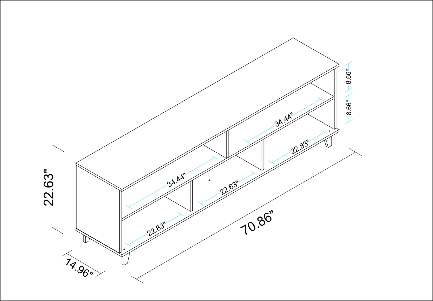 New Avenue White 71 in. Console - Thumbnail - Image 7
