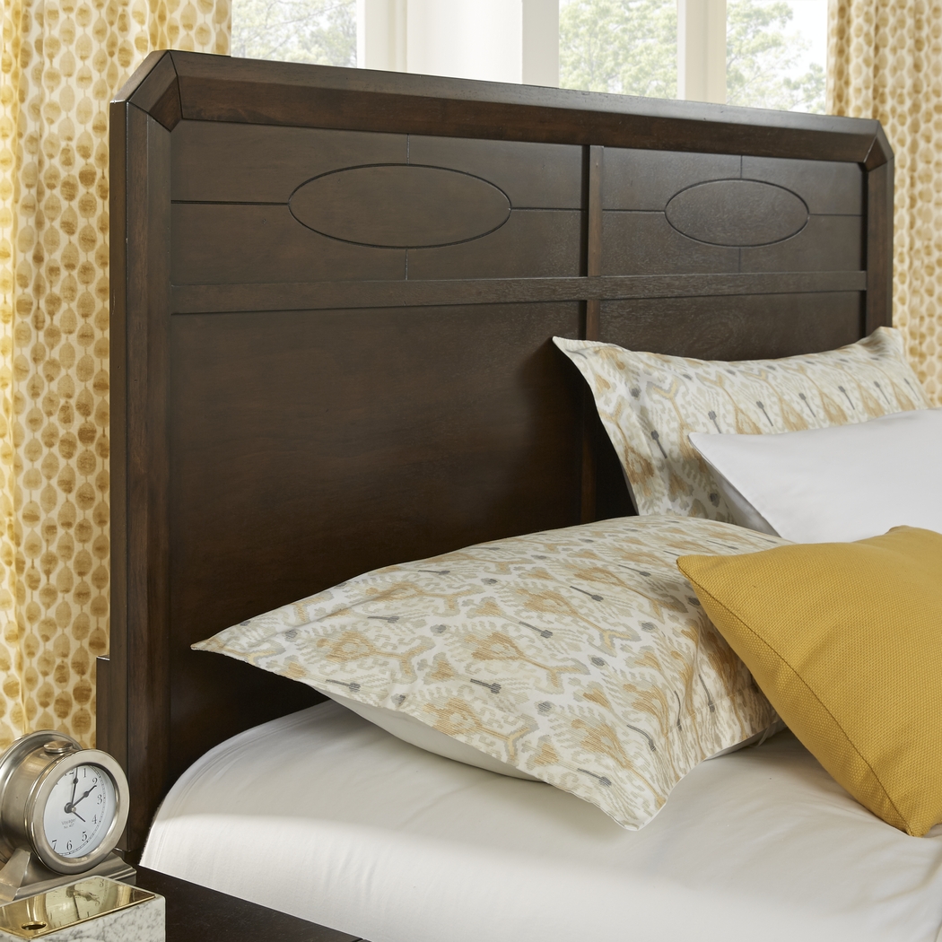 New Haven Merlot 5 Pc King Panel Bedroom - Thumbnail - Image 3