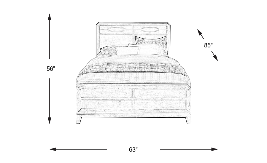 Dimension Image. Please refer to the Dimension Tab on this page for dimension details.