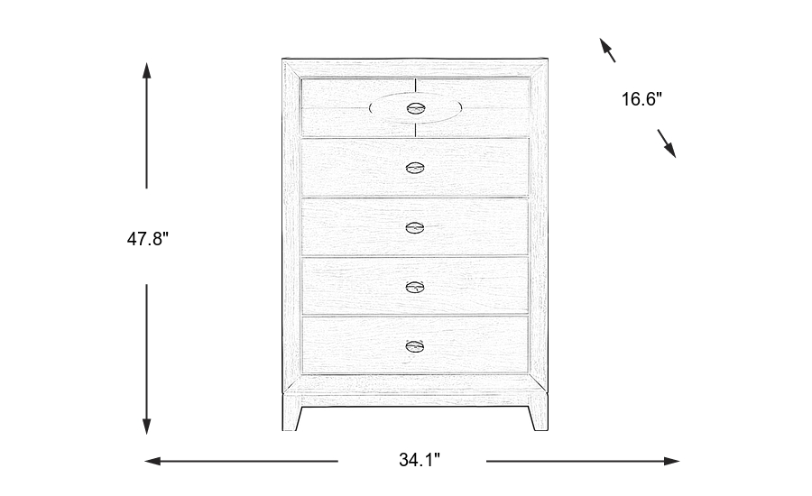 Dimension Image. Please refer to the Dimension Tab on this page for dimension details.