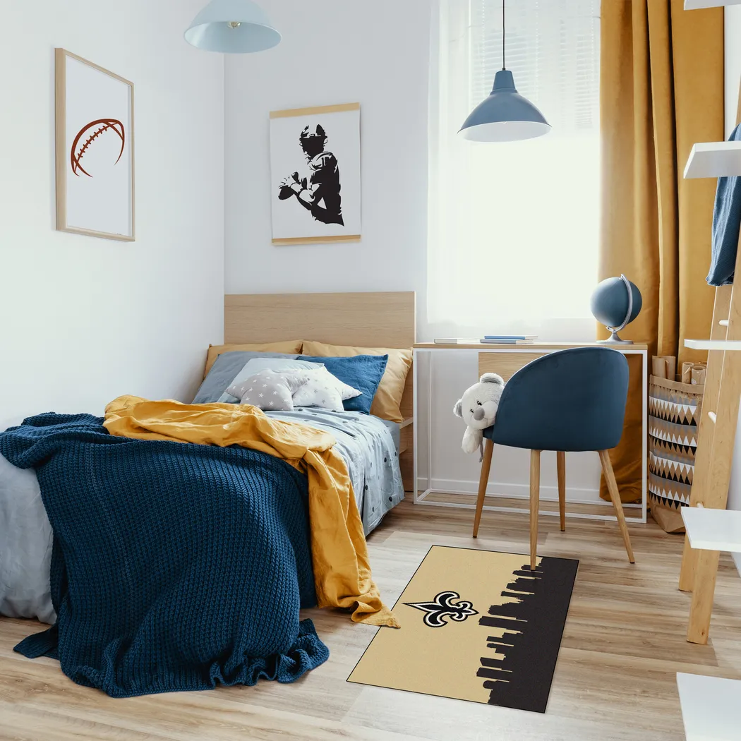 New Orleans Saints 2' x 3' Machine Washable Rug - Thumbnail - Image 2