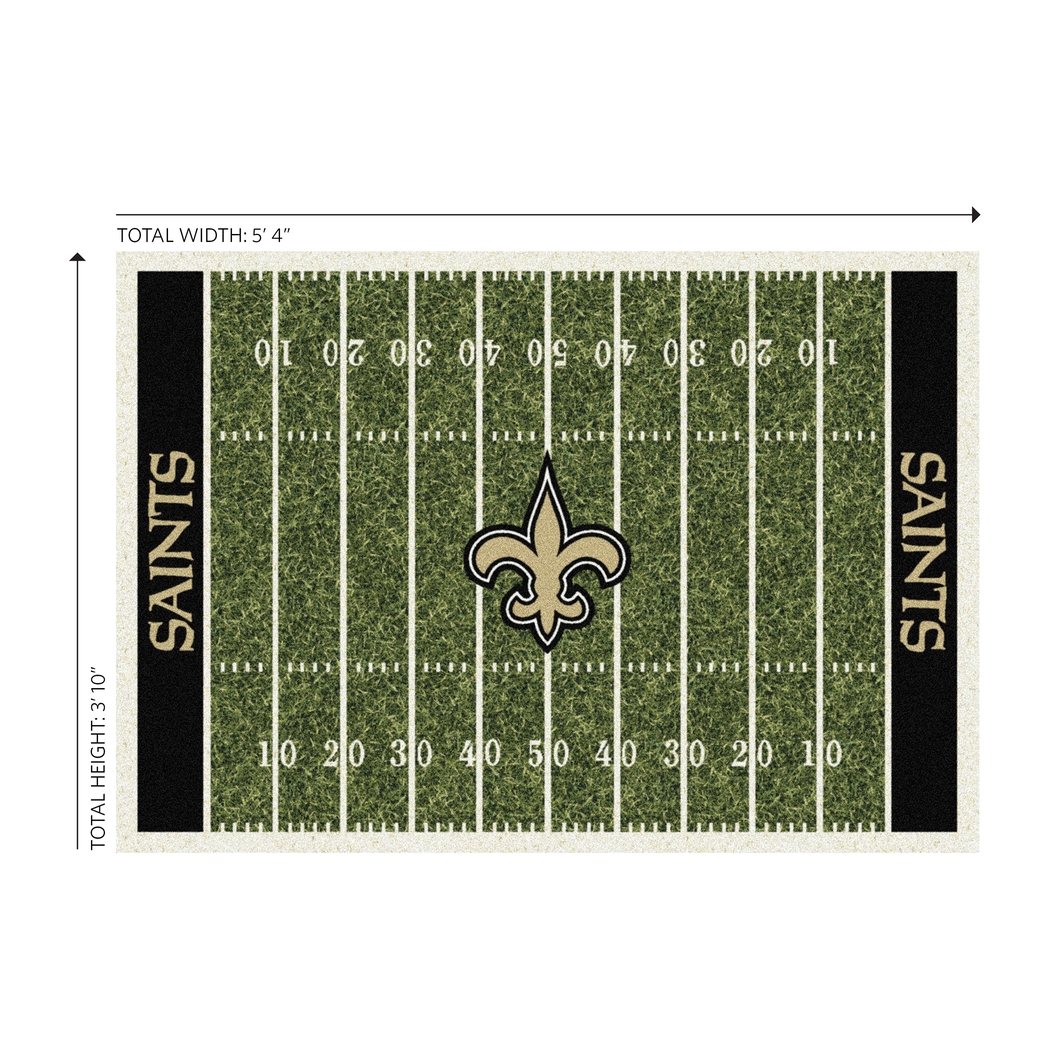 New Orleans Saints Green 4' x 6' Rug - Thumbnail - Image 4
