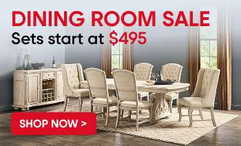 DINING ROOM SALE. Sets start at $495. Shop Now.
