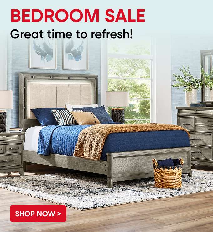 BEDROOM SALE. Great time to refresh! Shop Now. Bedroom furniture set.
