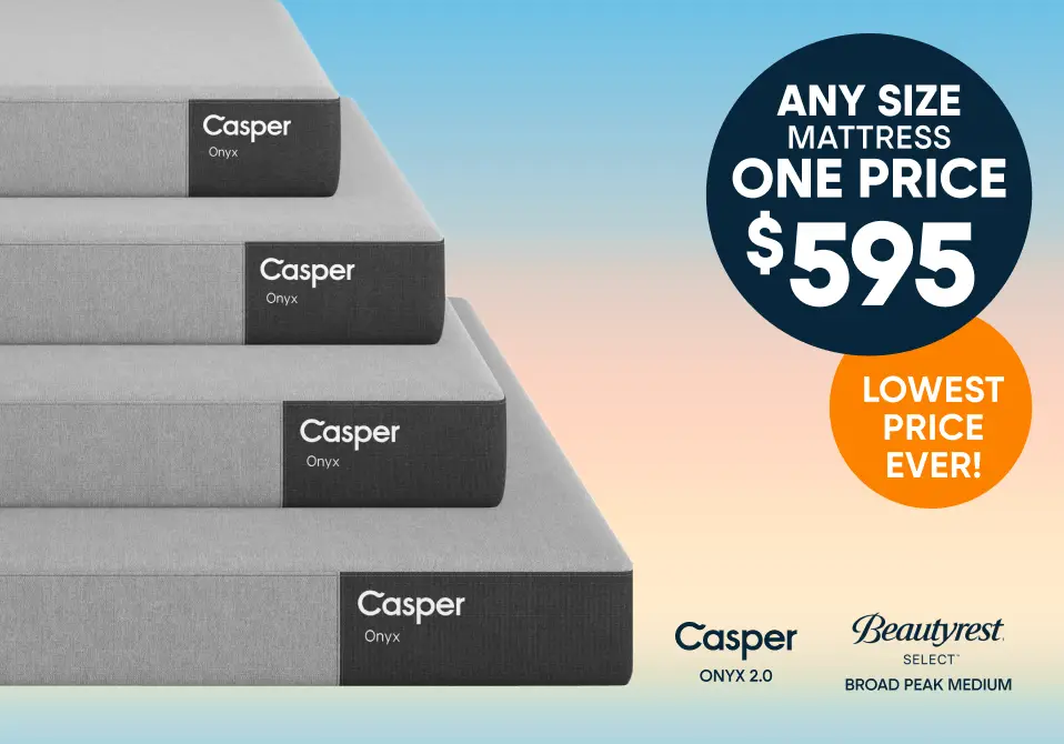 Casper Onyx mattress sale: Any size for $595. Lowest price ever!
