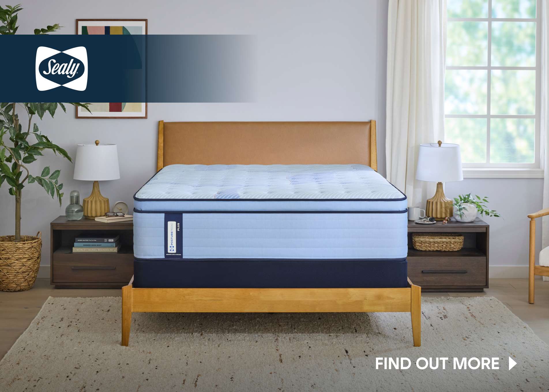 Sealy mattress. Find out more.
