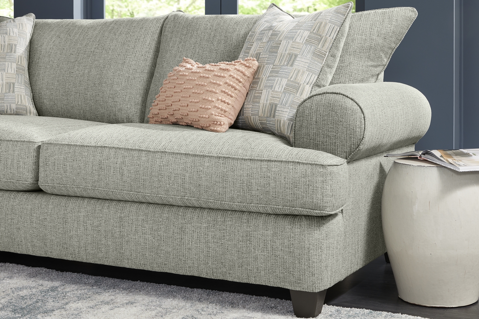 Newcastle Teal Sleeper Sofa - Thumbnail - Image 3