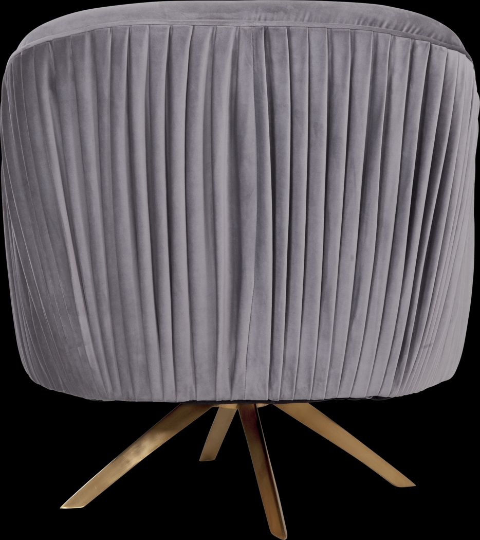 Newfane Gray Accent Swivel Chair - Thumbnail - Image 5