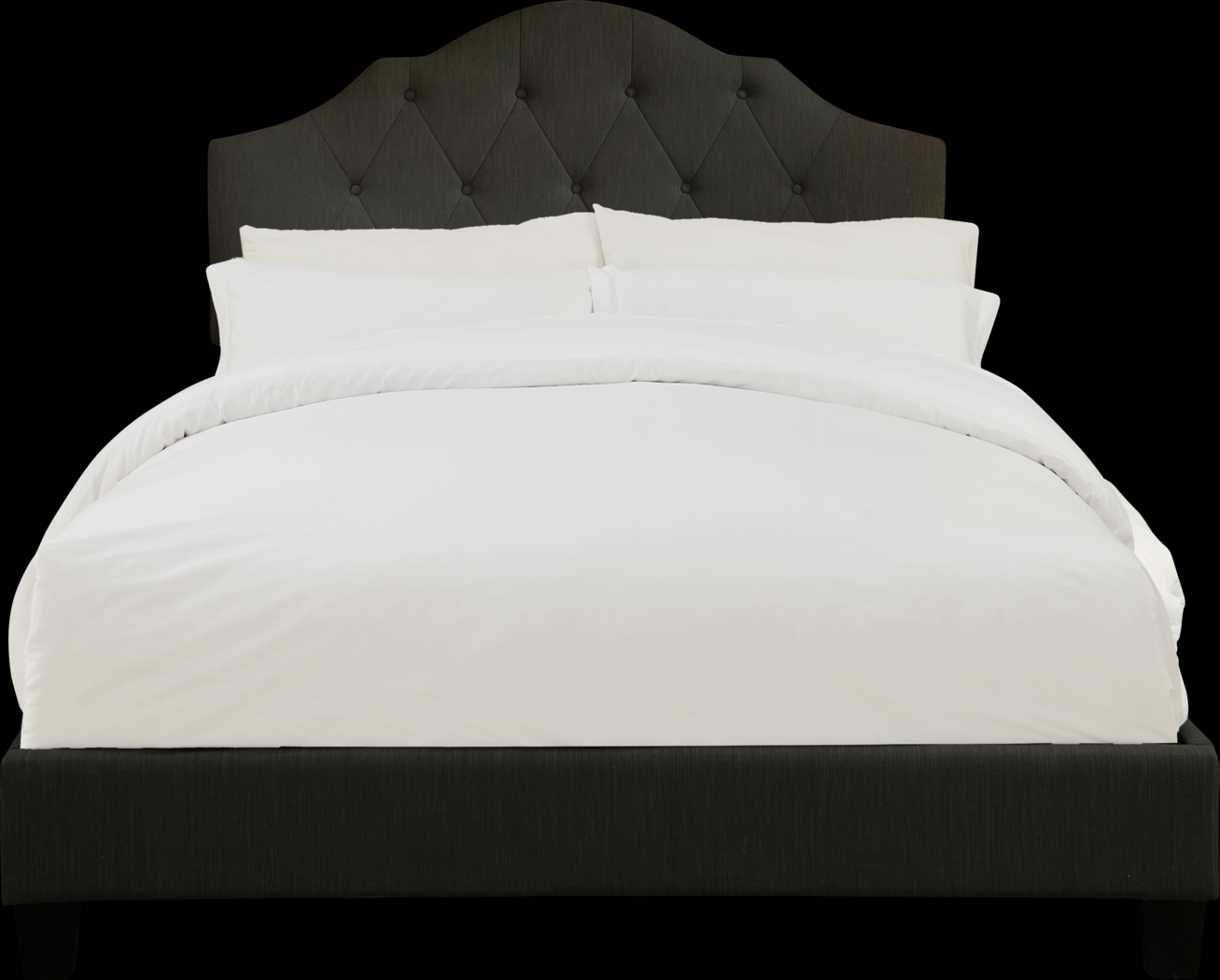 Newning Dark Gray Queen Upholstered Bed - Thumbnail - Image 1