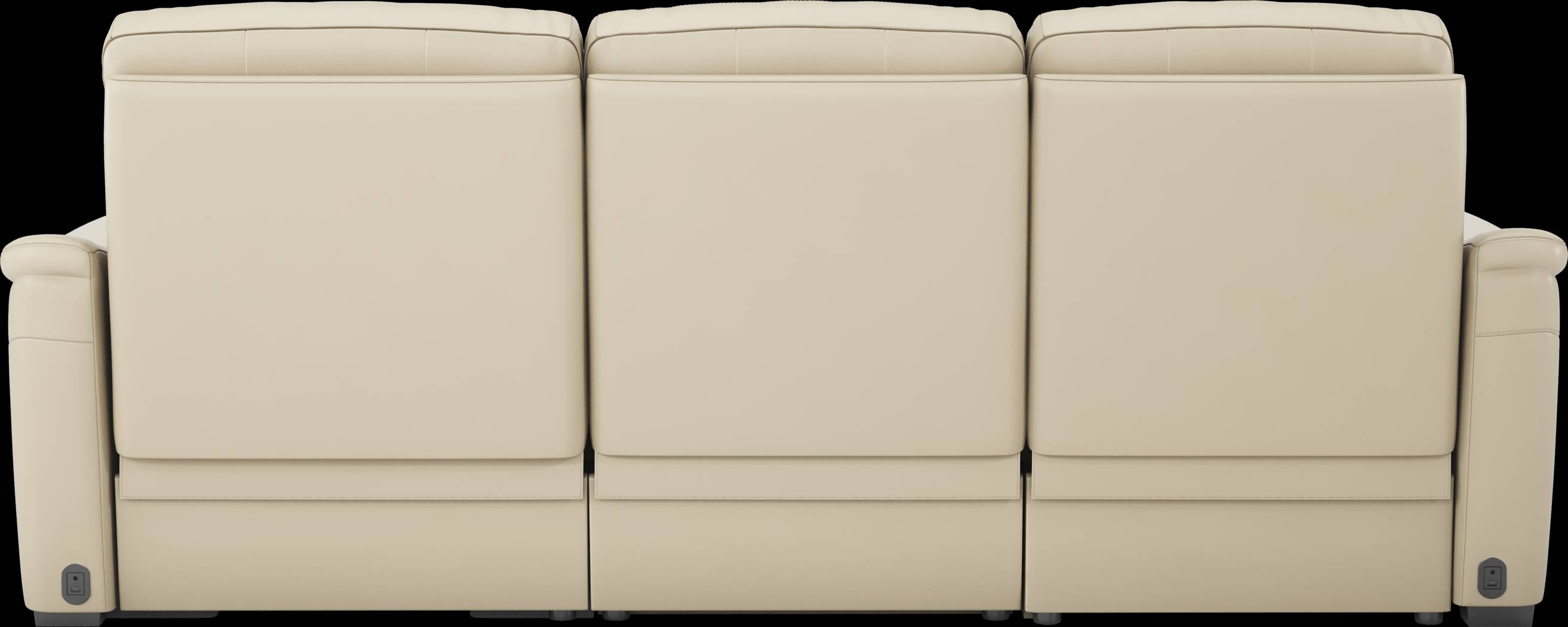 Newport Almond Leather 3 Pc Dual Power Reclining Sectional - Thumbnail - Image 3