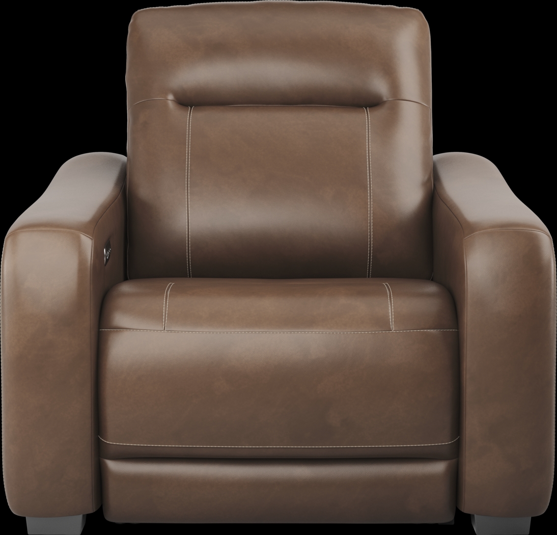 Newport Brown Dual Power Recliner - Thumbnail - Image 3
