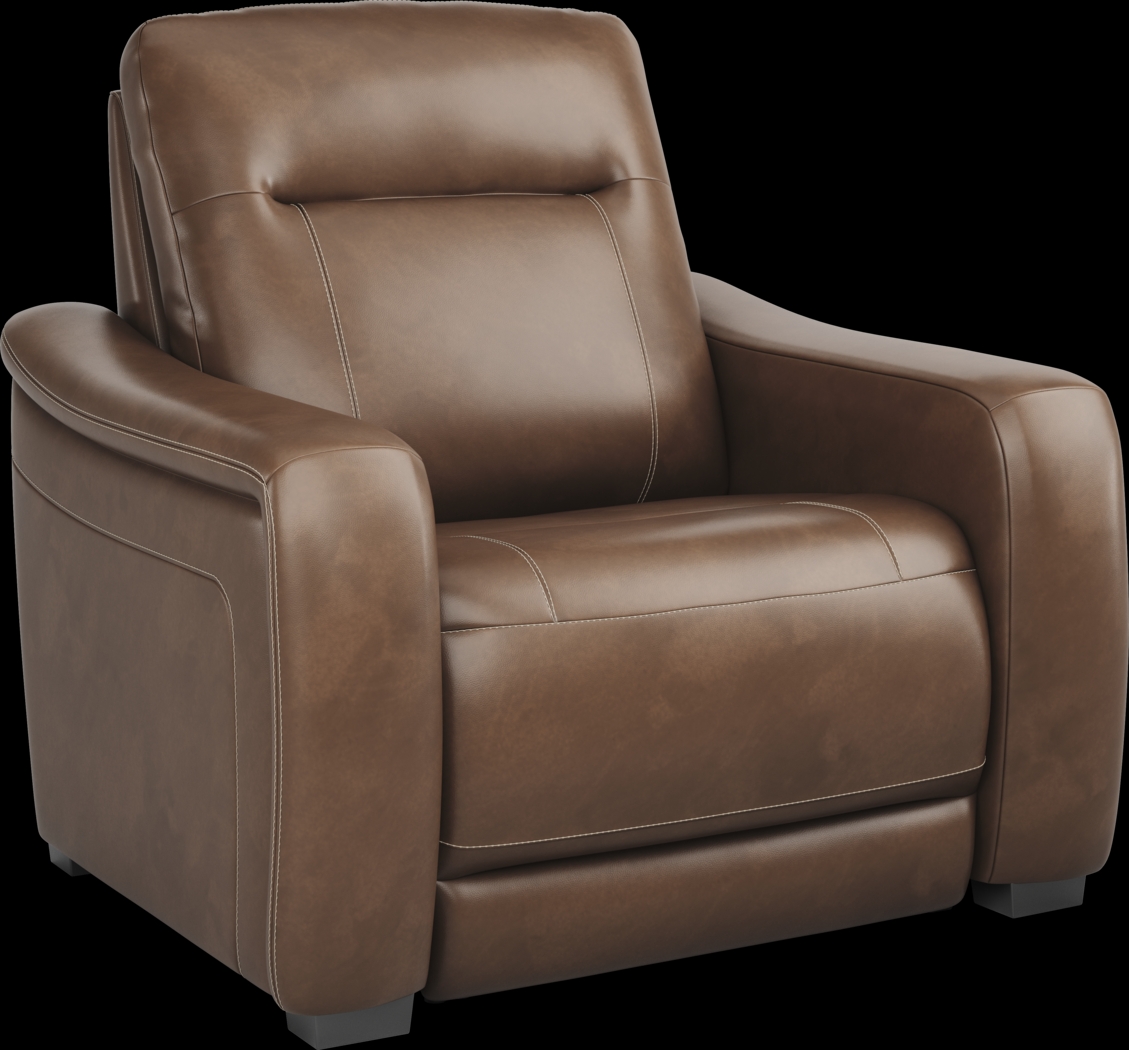 Newport Brown Dual Power Recliner - Thumbnail - Image 4