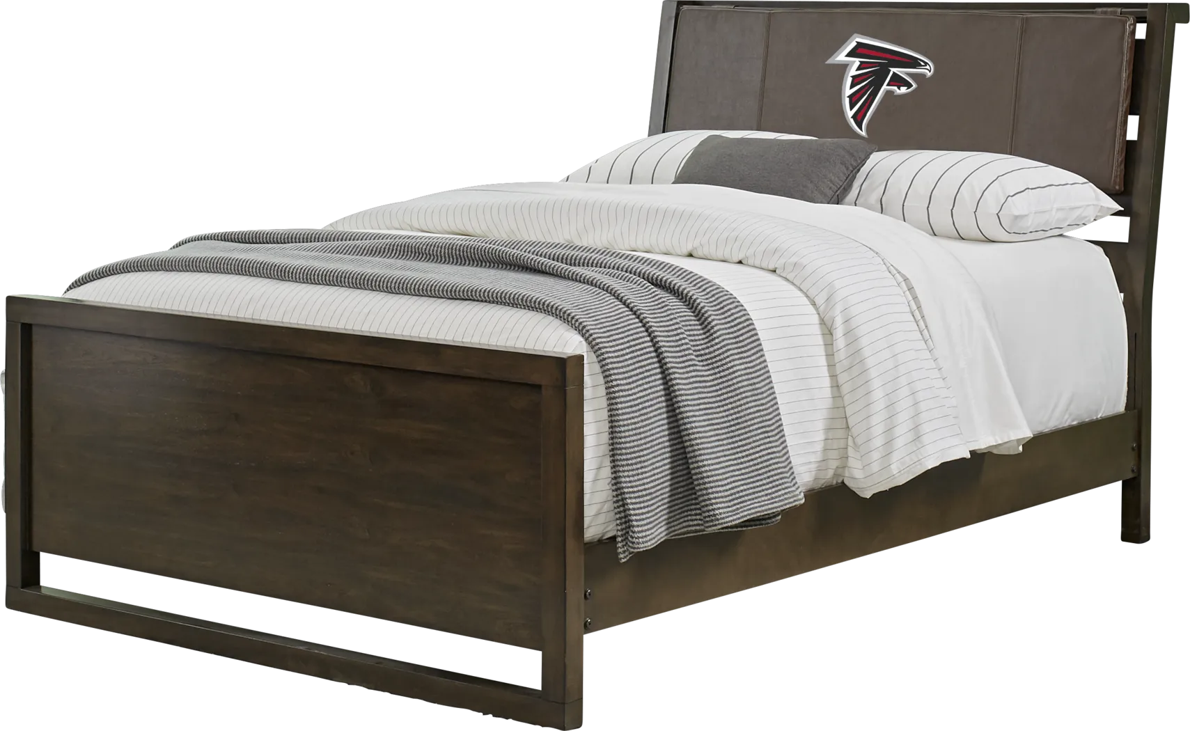 NFL 1st & Goal Atlanta Falcons Brown 3 Pc Twin Panel Bed - Thumbnail - Image 1