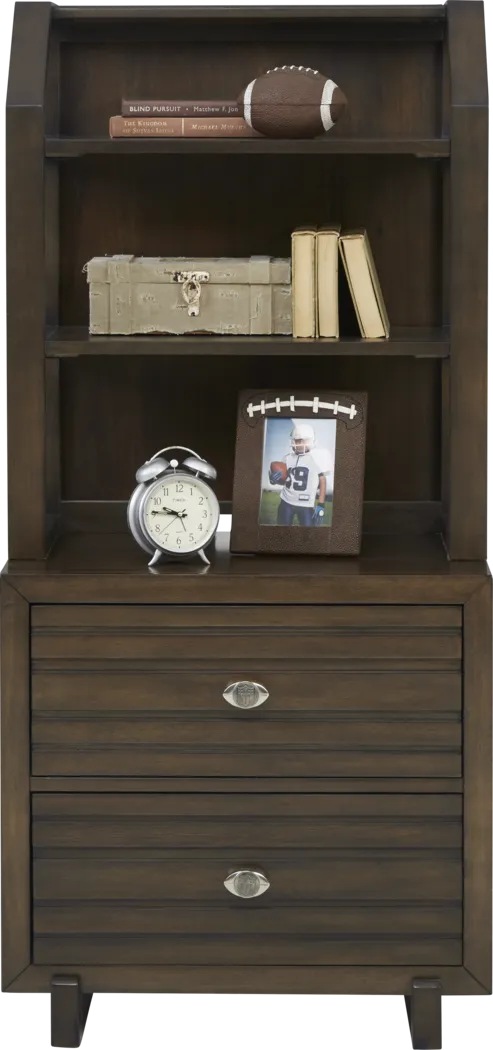 NFL 1st & Goal Brown Nightstand & Hutch - Thumbnail - Image 2