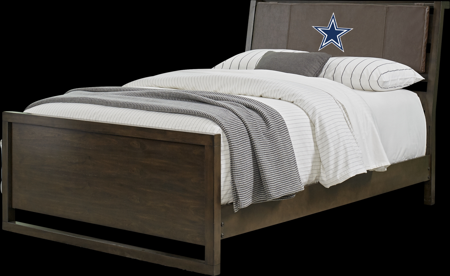NFL 1st & Goal Dallas Cowboys Brown 3 Pc Full Panel Bed - Thumbnail - Image 1
