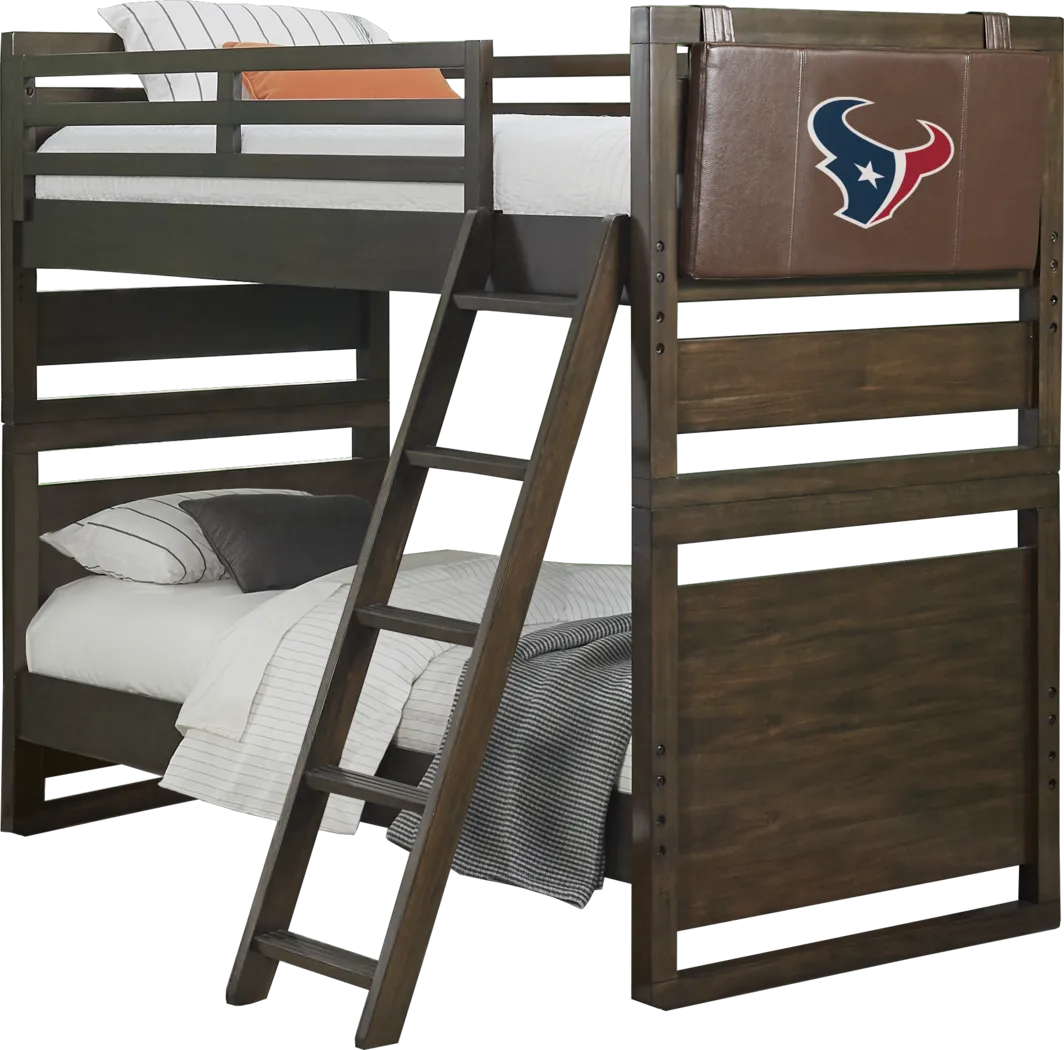 NFL 1st & Goal Houston Texans Brown Full/Full Bunk Bed - Thumbnail - Image 1