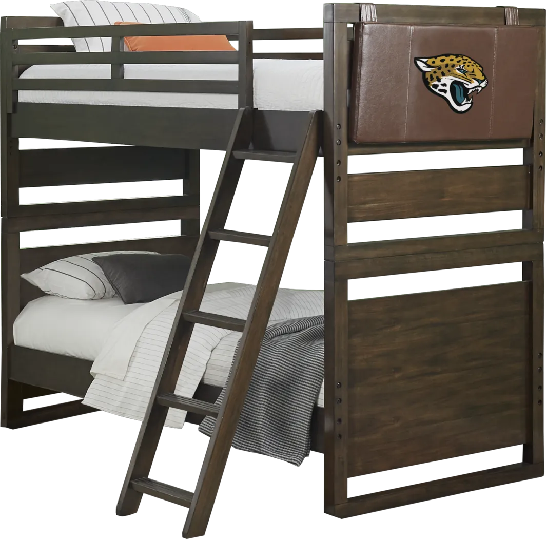 NFL 1st & Goal Jacksonville Jaguars Brown Full/Full Bunk Bed - Thumbnail - Image 1