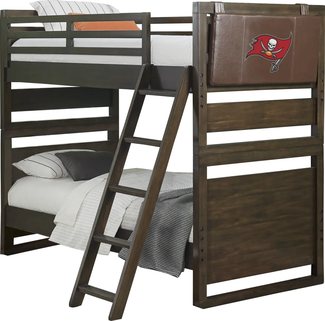 NFL 1st & Goal Tampa Bay Buccaneers Brown Full/Full Bunk Bed - Thumbnail - Image 1