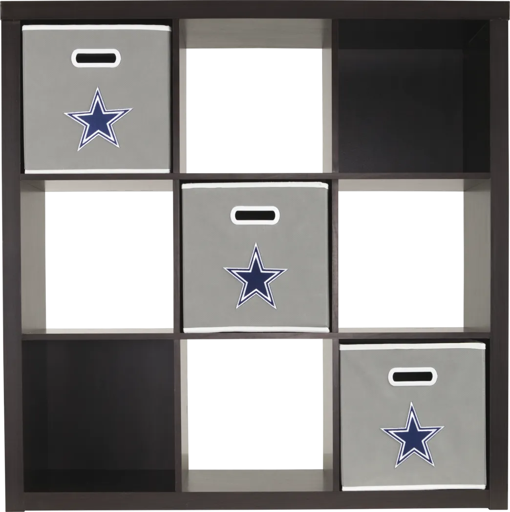 NFL CubeStore Dallas Cowboys 9 Cube Organizer with 3 Storage Bins - Thumbnail - Image 2
