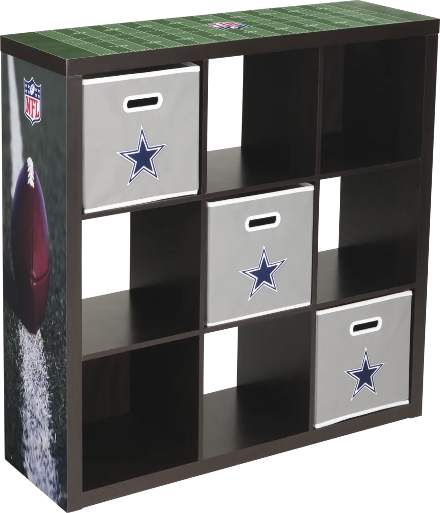 NFL CubeStore Dallas Cowboys 9 Cube Organizer with 3 Storage Bins - Thumbnail - Image 1