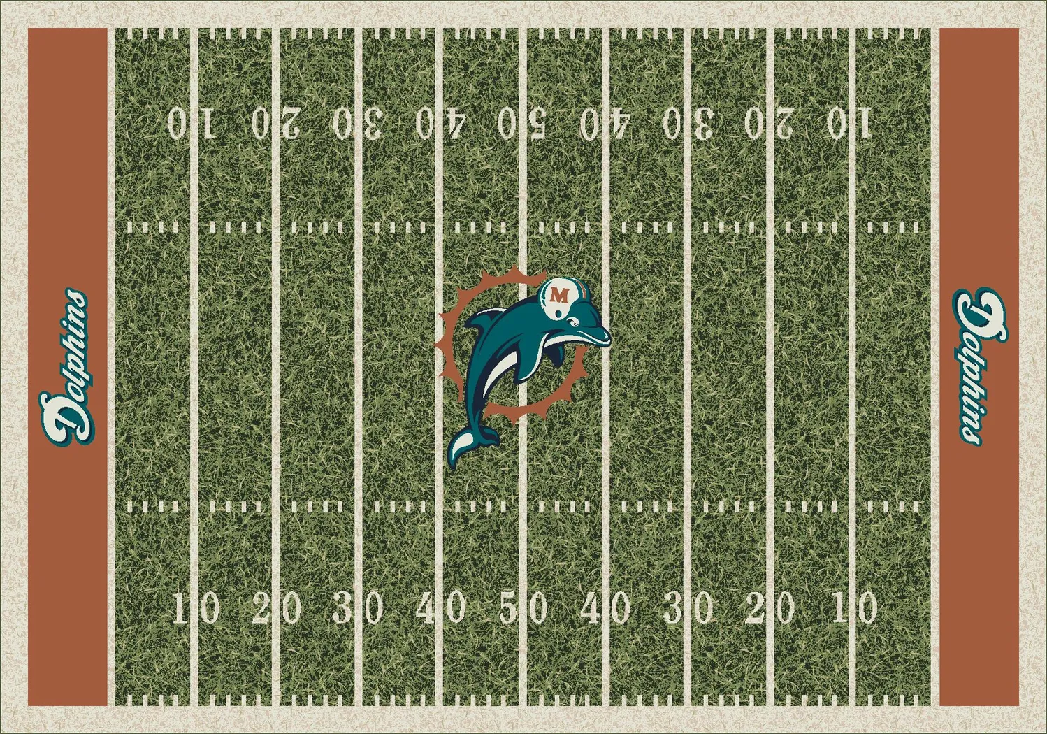NFL Dolphins Home Field 5 x 8 Rug - Thumbnail - Image 1